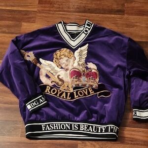 Dolce & Gabbana Purple Royal Love Sweater
